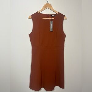 NEW Women's Sleeveless Brown Dress By Allegra K Size L